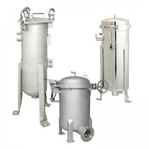 China 304 / 316 Stainless Steel Bag Filter Housing Industrial Water Hepa Filters supplier