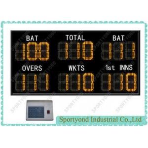 Outdoor Electronic Cricket Scoreboard With RF Remote Console  and Amber Color
