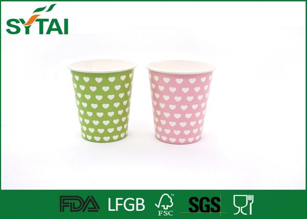 Disposable Hot Drink Paper Cups , biodegradable coffee cups Single PE Coated