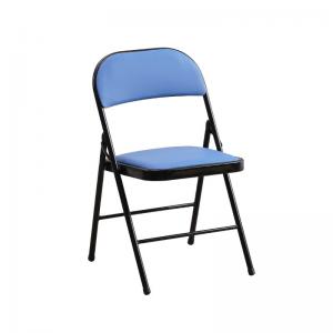China Triple Braced Double Hinged Thick 1.0mm Metal Folding Chair supplier