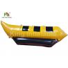 Commercial Grade Yellow 3 Seats Inflatable Fly Fishing Boats / Banana Boat