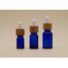 Free Samples Blue Color Essential Oil Glass Bottles With Bamboo Dropper