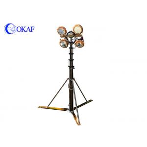 Manual Telescoping Camera Mast , Surveillance Telescopic Antenna Tower Aluminum