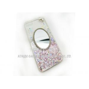 China Make Up Mirror Plastic Phone Cases , Bling Bling Charming Plastic Waterproof Phone Case supplier