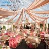 Outside Wedding Event Tents Decorations With Colorful Cocktail Table Sets