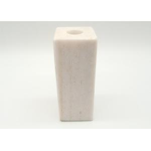 China Dinner Party Stone Candle Holders , Marble Candlestick Holders 5 x 5 x 13 cm supplier