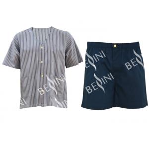China Customized Size Mens Silk Pajama Set , Environmental Mens Pajama Shorts Set supplier