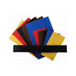 Colorful PVC Square Bar Mat , Durable Anti Slip Personalised Rubber Bar Mats