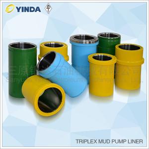 China Triplex Mud Pump Parts Bimetal Liner Chromium 26-28% HRC Than 60 Stable supplier