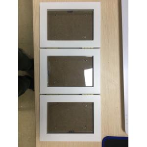 China Small Acrylic Cover Baby Clay Frame , White Baby Photo Frame Hand Foot Clay Impression supplier