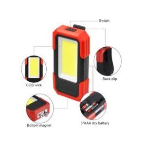 China COB Handheld LED Work Light With Back Clip ABS 11.3x6.2x3.8cm 3W 200lm 3AAA supplier
