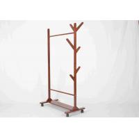 China Soild Wood Tree Shape Coat Hanger Stand Shoe Shelf Bottom With Caster Wheels on sale