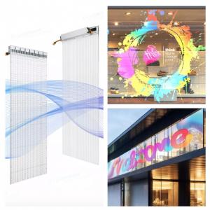 China Outdoor Glass Window LED Mesh Screen Film Type Self Adhesive P6.5mm supplier