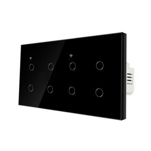 China 157 Type 8gng blanc noir interrupteur d'éclairage intelligent télécommande Wifi commutateur pour la maison Support Google Assistant voix supplier