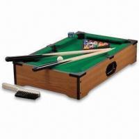 MDF Mini Pool Table with Wood Grain Finish and Felted Top