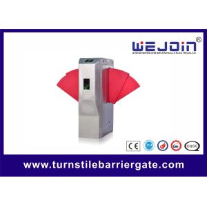 China Widen Lane SS Automatic Turnstiles Flap Barrier Electro - Mechanical Design wholesale