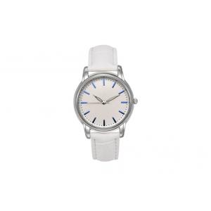 30MM Diameter Alloy Women Quartz Watches Hardened Glass With PU Leather Strap