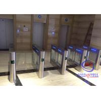 China High Class Swing Barrier Gate Two Way Lanes Automatic Card Swipe For Amusement Park on sale