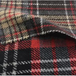 58 Inch Red Plaid Tweed Fabric 800gsm Wool Tweed Upholstery Fabric