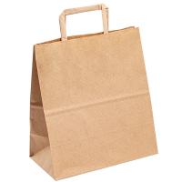 China Wholesale Brown Kraft Paper Bag Custom Print Logo Shopping Paper Bag on sale