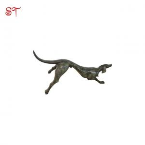 China Bronze Indoor Metal Sculptures Greyhound Life Size Christmas Large Dog Home Decoration Statues supplier