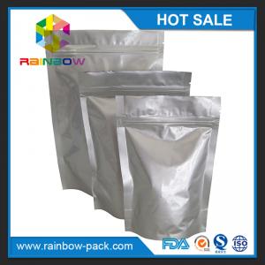 Eco-friendly Silver Aluminium Foil Pouch k Stand Up Gravure Printing