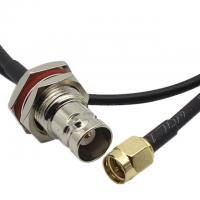 China Waterproof Bulkhead BNC Female Jack To SMA Male RF RG174 RG58 Antenna Pigtail Cable on sale