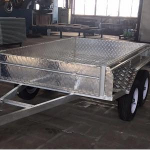 China Double Axle Aluminum Trailer 8x5 Box Trailer With 350mm Deep Tray supplier