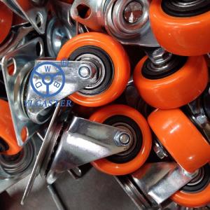 China 2 Inch Orange PVC Swivel Caster Wheels Light Duty Factory Price supplier