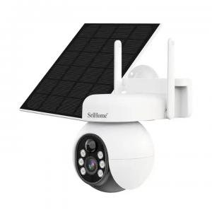 Solar PTZ Camera With Sim Card 4MP Solar Panel IP65 Camera With PIR Human Detection Full Color Night Vision Camera