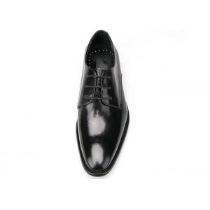 Italian Mens Leather Dress Shoes Black Lace Dress Shoes For Business Office