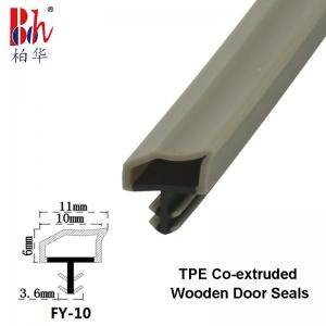 High Resilience Wooden Door Seal Strips Door Weatherstripings Gray Oak Color 10*6mm