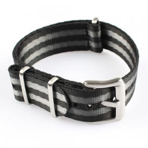 Seatbelt Nylon Velcro Watch Band , 18mm Striped Nylon Watch Band