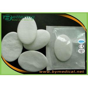 Medical disposable non adhesive dressing Oval absorbent cotton eye pads covered by non woven 6x8cm