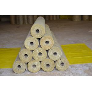 Low Dust Rockwool Pipe Insulation , Mineral Wool Thermal Insulation Pipe