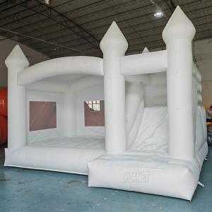 Commercial Party White Bounce House Slide Combo Inflatable Bouncer PVC Jumping Bouncy Castle