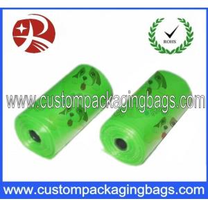 China O tombadilho biodegradável do cão feito sob encomenda do LDPE/EPI do verde ensaca com rolo para o cão supplier