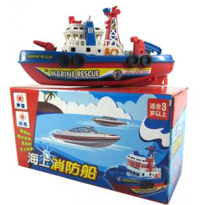Popular children's toys wholesale electric fireboat spraying water with light music model