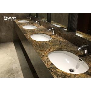 Durable Marble Bathroom Sink Tops , Marble Vanity Tops With Sink Heat Resistance