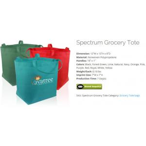 China Spectrum Grocery Tote, Nonwoven polypropylene, Forest green, Lime, Natural, Navy, Orange, Pink, Black, Purple, red, roy supplier