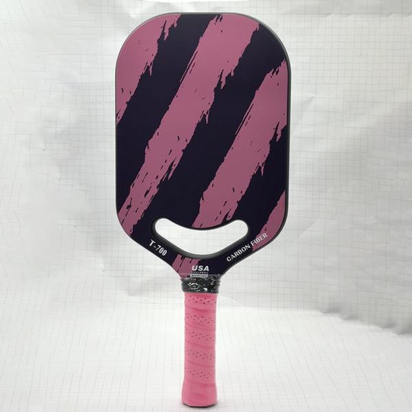 Pink design aerodynamic 16mm carbon fiber honeycomb core thermoforming frameless high-end Pike racket