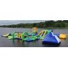 China Lake Floating Inflatable Water Park / Inflatable Water Games For Adults And Kids wholesale