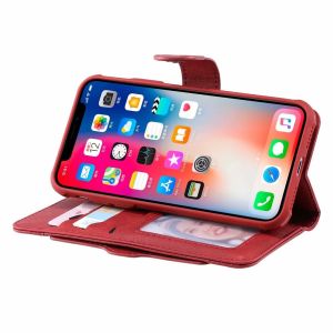 China Caja de cuero con la ranura para tarjeta, caja de la cartera del iPhone desprendible multifuncional del teléfono para el iPhone 6, iPhone 7 on sale