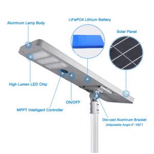 Smart 3000w Integrated Solar Powered Street Light Remote Control Outdoor