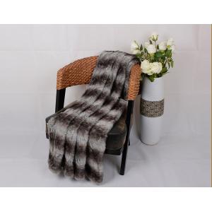 Soft Polyester Fake Fur Blanket 2 Ply For Couch / Chair Throws High Warmth Retention