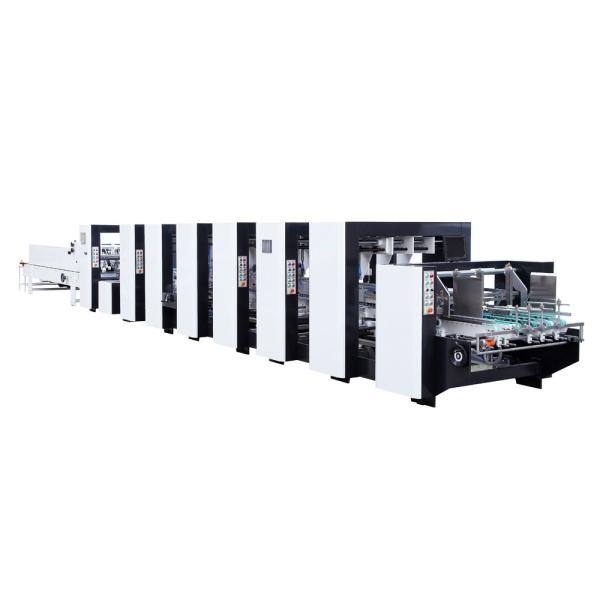 6 Corner Corrugated Cardboard Folder Gluer Machine Automatic Grouping 260m/Min