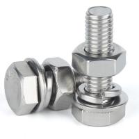 China DIN931 Customized Fastener Stainless Steel Hex Bolt Nut And Washer on sale