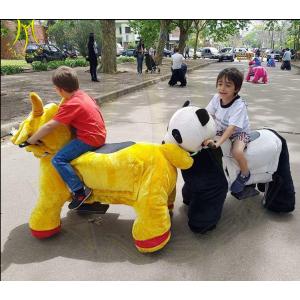China Hansel children electric stuffed walking battery operated zoo animal rides for sale supplier