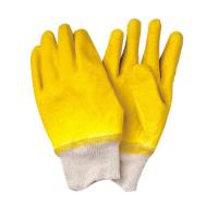 China Protect Your Hands in Style with LX4001 CE Yellow Latex Fully Coated Knit Wrist Gloves on sale