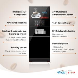 China MACAS商用フロアスタンドコーヒーマシン 27インチスクリーンとWi-Fi wholesale